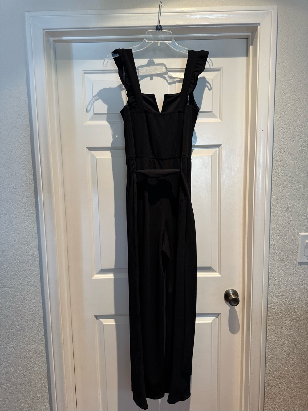 NWT Willow and Root Black Ruffled Strap Women's Jumpsuit